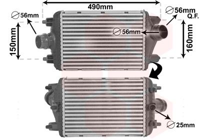VAN WEZEL Kompressoriõhu radiaator 74004080